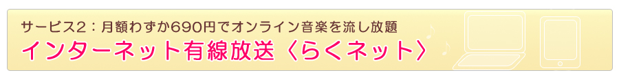 月額690円で使えるネット有線〈らくネット〉